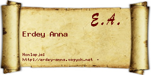 Erdey Anna névjegykártya